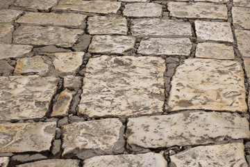 vintage stone pavers background, texture of natural stone  old pavers.