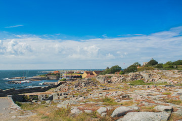 Fototapeta na wymiar Christianso - duńska malownicza wyspa obok Bornholnu na morzu Bałtyckim