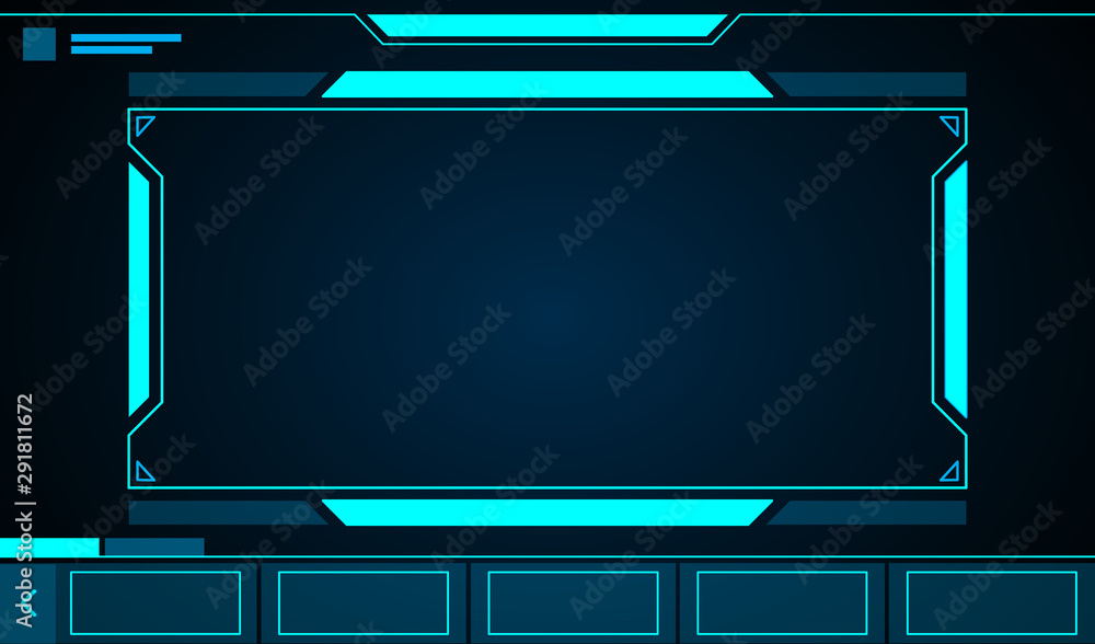 Poster square frame abstract technology future interface hud .
