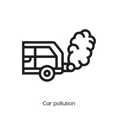 car pollution icon. car pollution icon vector. Linear style sign for mobile concept and web design. smoke symbol illustration. vector graphics - Vector	