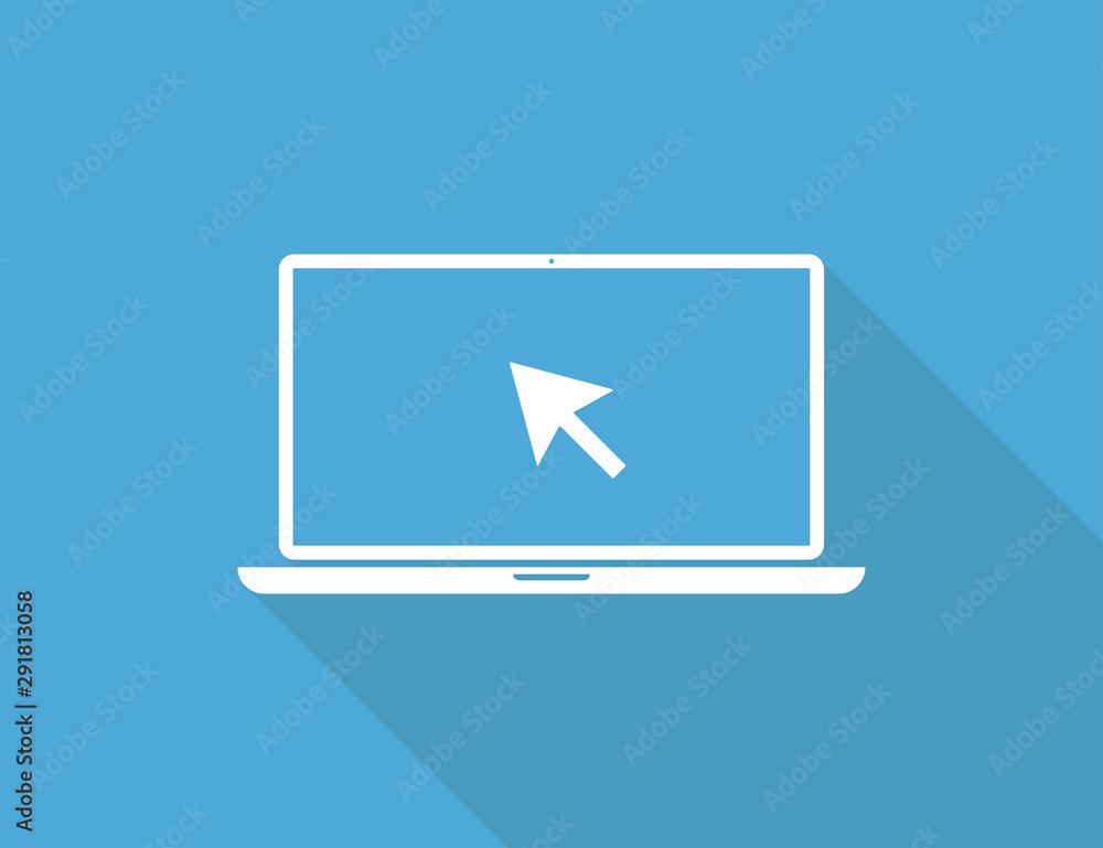 Poster abstract laptop cursor for mobile app design. cursor or pointer isolated vector sign symbol. laptop 