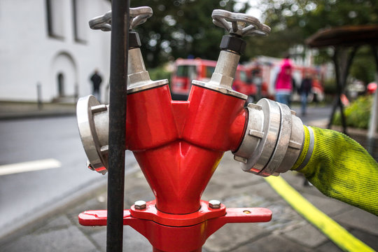 Fire department hydrant connected