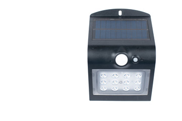 Solar battery isolated on white background.Copy space.