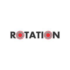 ROTATION logo text design vector
