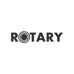 ROTARY logo text design vector