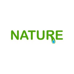 NATURE Water drop logo design vector