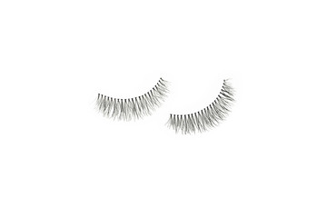 makeup false eye lashes on white background 