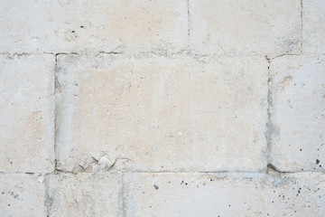 Texture muro antico di mattoni, bianco consumato
