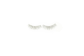 makeup false eye lashes on white background 