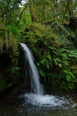 Beautiful waterfall captured in Carvalhais. Sao Pedro do Sul, Portugal