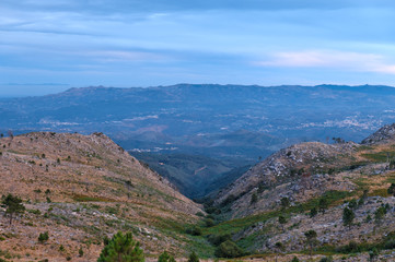 Fototapeta premium Gardunha Mountains in Sao Pedro do Sul, Portugal