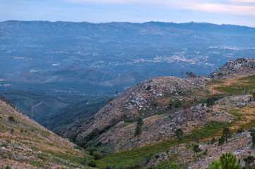 Fototapeta na wymiar Gardunha Mountains in Sao Pedro do Sul, Portugal
