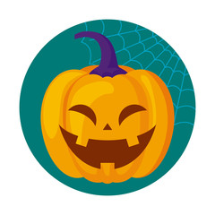 halloween pumpkin traditional icon design