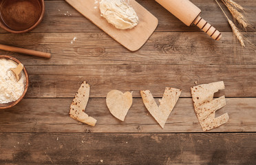 christmas cookies on wooden board