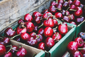 Fresh Cherries at Market