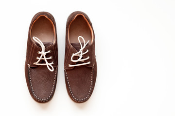 brown shoes isolated on white background
