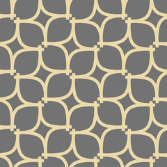 Seamless vector ornament in arabian style. Geometric abstract background. Golden pattern for wallpapers and backgrounds