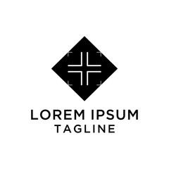 Fototapeta premium Icon Abstract Cross Logo Template
