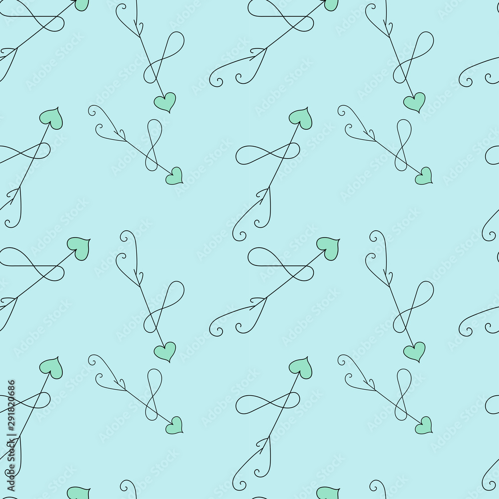 Poster arrows on white background. seamless vector pattern.