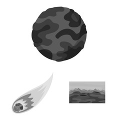 Vector illustration of universe and travels symbol. Set of universe and cosmic vector icon for stock.