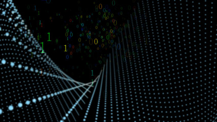 Technology Artificial intelligence (AI) and internet of things IOT network animation concept