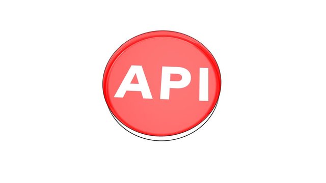 pushing big red button with word Api.