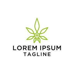 Cannabis Robot Logo Design Template