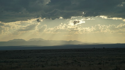 Epic clouds over western landscape