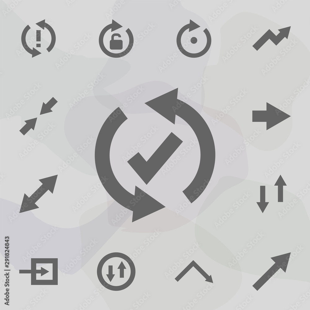 Poster arrow, confirm icon. universal set of arrows for website design and development, app development
