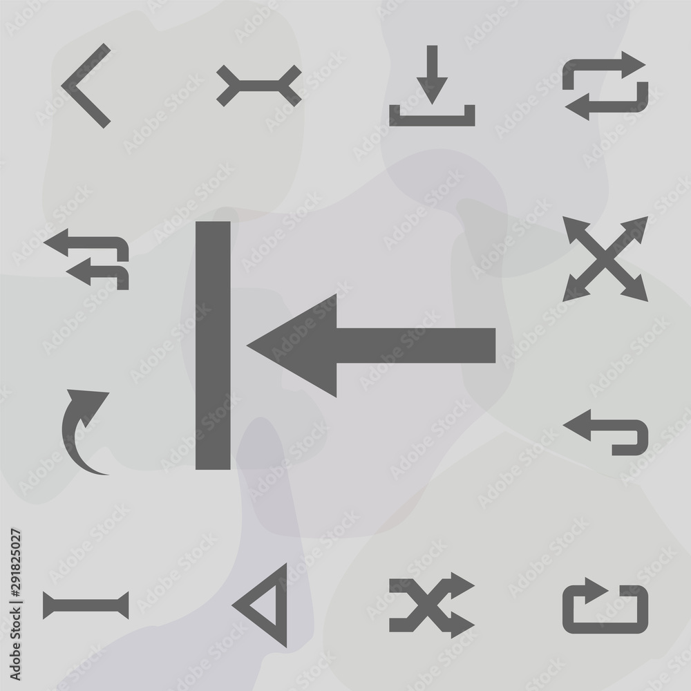 Poster arrow, backward icon. universal set of arrows for website design and development, app development