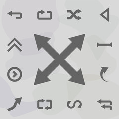 Arrow, size icon. Universal set of arrows for website design and development, app development