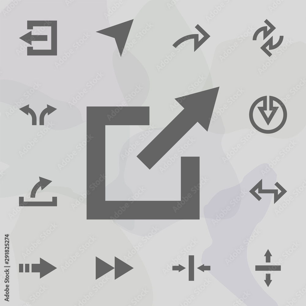 Poster arrow, square icon. universal set of arrows for website design and development, app development