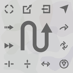 Arrow icon. Universal set of arrows for website design and development, app development