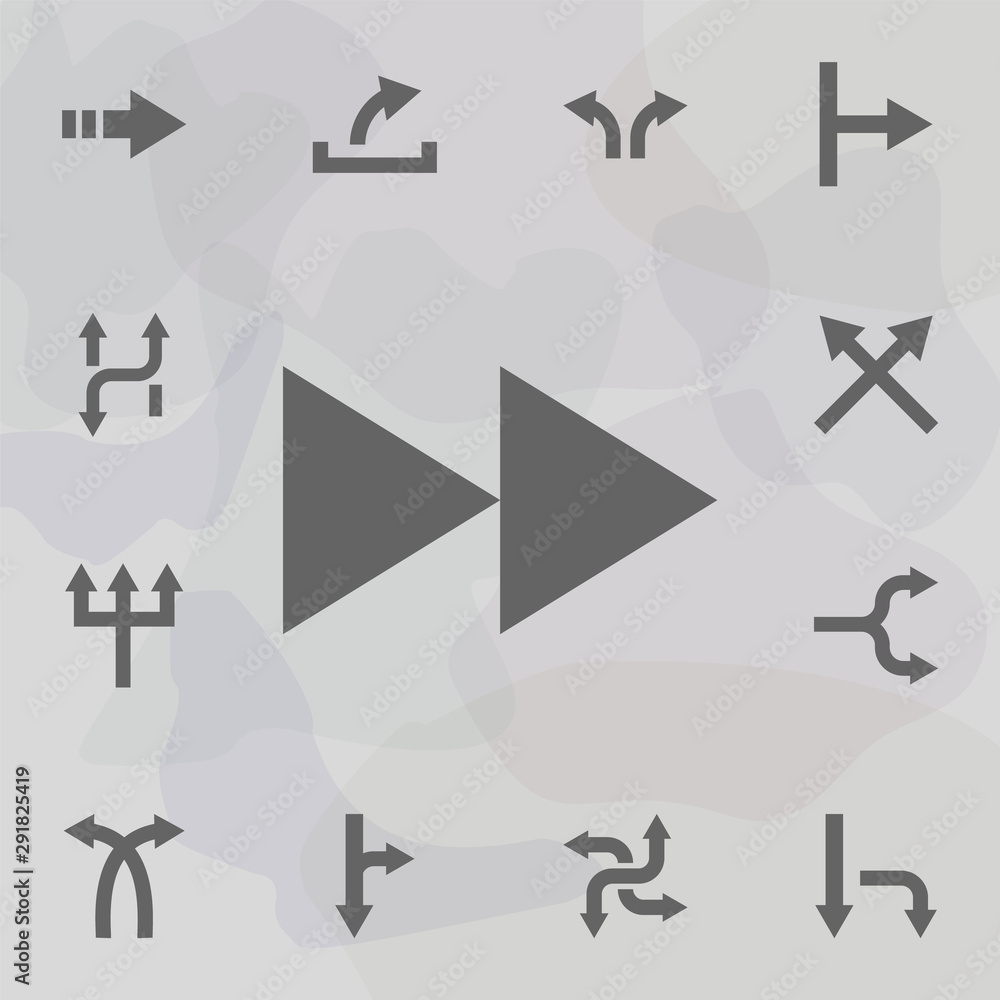 Poster arrow, forward icon. universal set of arrows for website design and development, app development