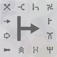 Arrow icon. Universal set of arrows for website design and development, app development