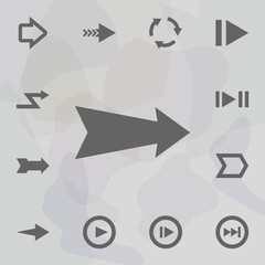 Arrow icon. Universal set of arrows for website design and development, app development