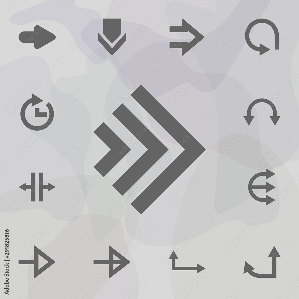Poster arrow, forward icon. universal set of arrows for website design and development, app development