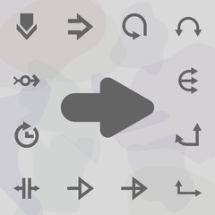 Arrow icon. Universal set of arrows for website design and development, app development