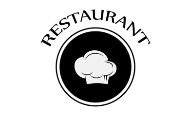 Chef Hat And Restaurant Logo -Isolated On White. Vector Illustration For Food Icon, Cooking Hat, Kitchen,Bar And Chef Logo Design.Restaurant And Chef Hat Logo For Bistro, Cook Elements And Food Labels
