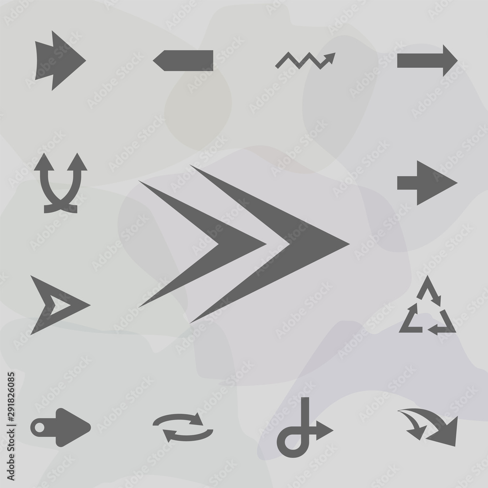 Poster arrow, forward icon. universal set of arrows for website design and development, app development