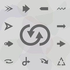 Arrow icon. Universal set of arrows for website design and development, app development