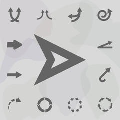 Arrow icon. Universal set of arrows for website design and development, app development