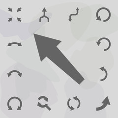 Arrow icon. Universal set of arrows for website design and development, app development