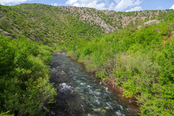 Fototapeta na wymiar Canyon of the River Krcic in Croatia
