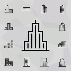 Building icon. Universal set of building for website design and development, app development