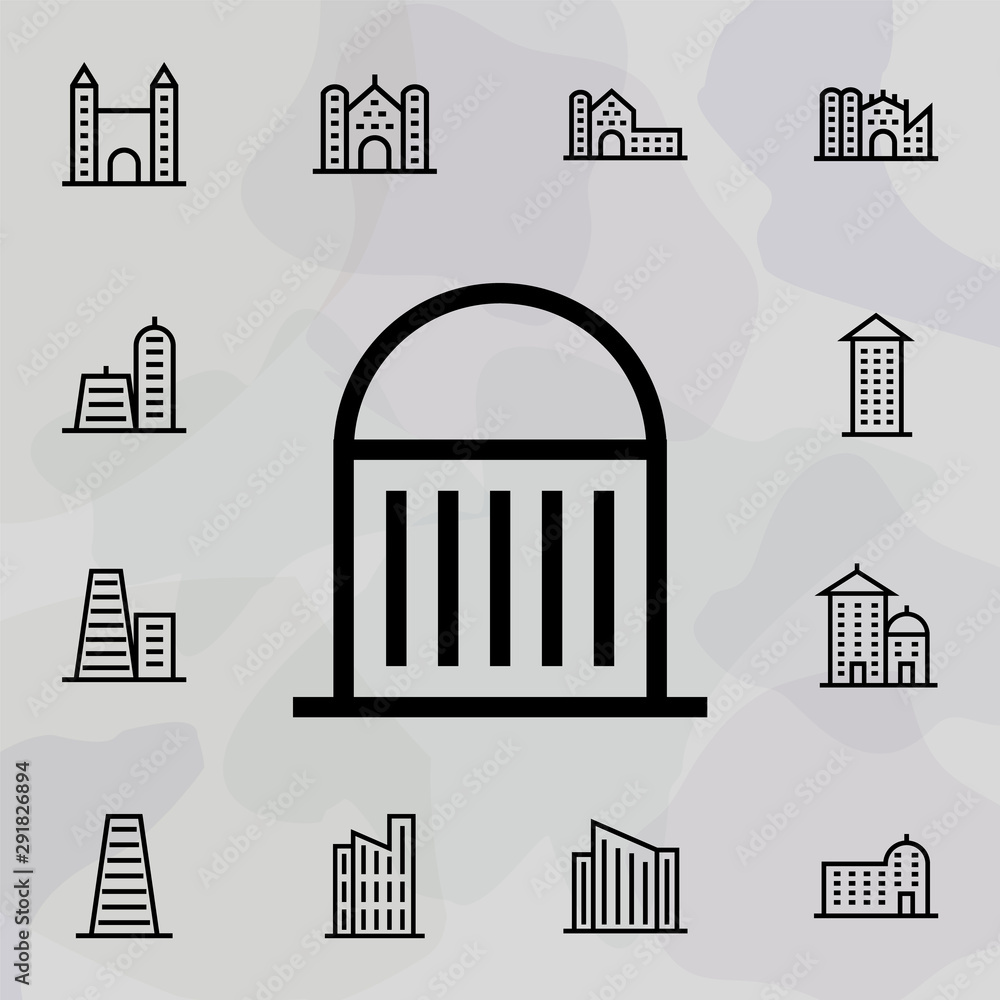 Poster mosque,building icon. universal set of building for website design and development, app development
