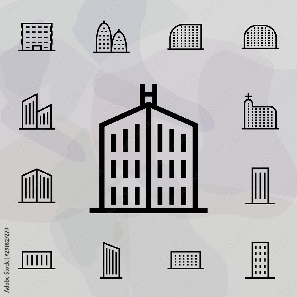Poster hospital, building icon. universal set of building for website design and development, app developme