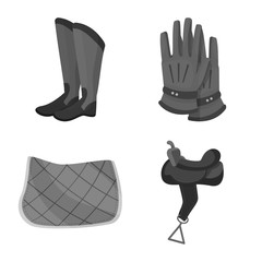 Isolated object of race and horse sign. Set of race and racing stock vector illustration.