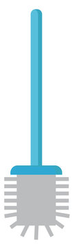 recommend clip art: Toilet brush, illustration, vector on white background.