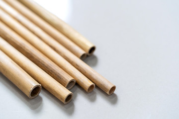 Bamboo wood straws for reusable and reduce the use of plastic straw.